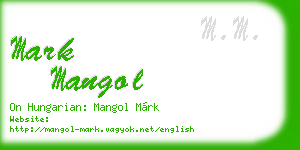mark mangol business card